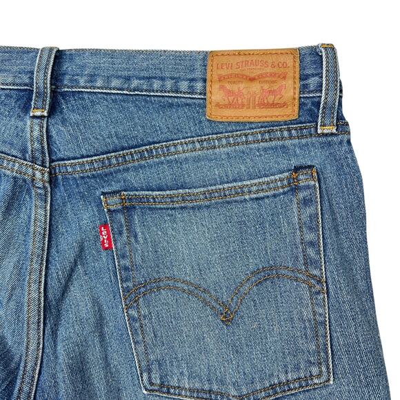 Levi’s High Rise Wedgie Fit Skinny Jeans Frayed Hem White Oak Cone Denim 32 - Picture 4 of 8